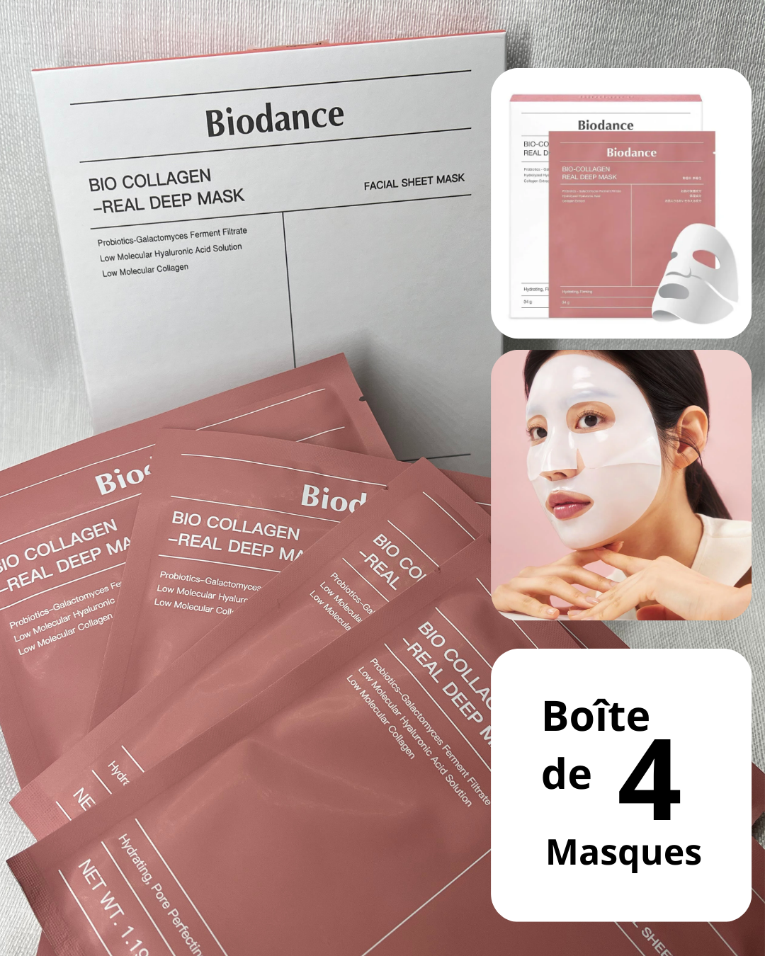 Masque Collagène Biodance (Pack de 4)