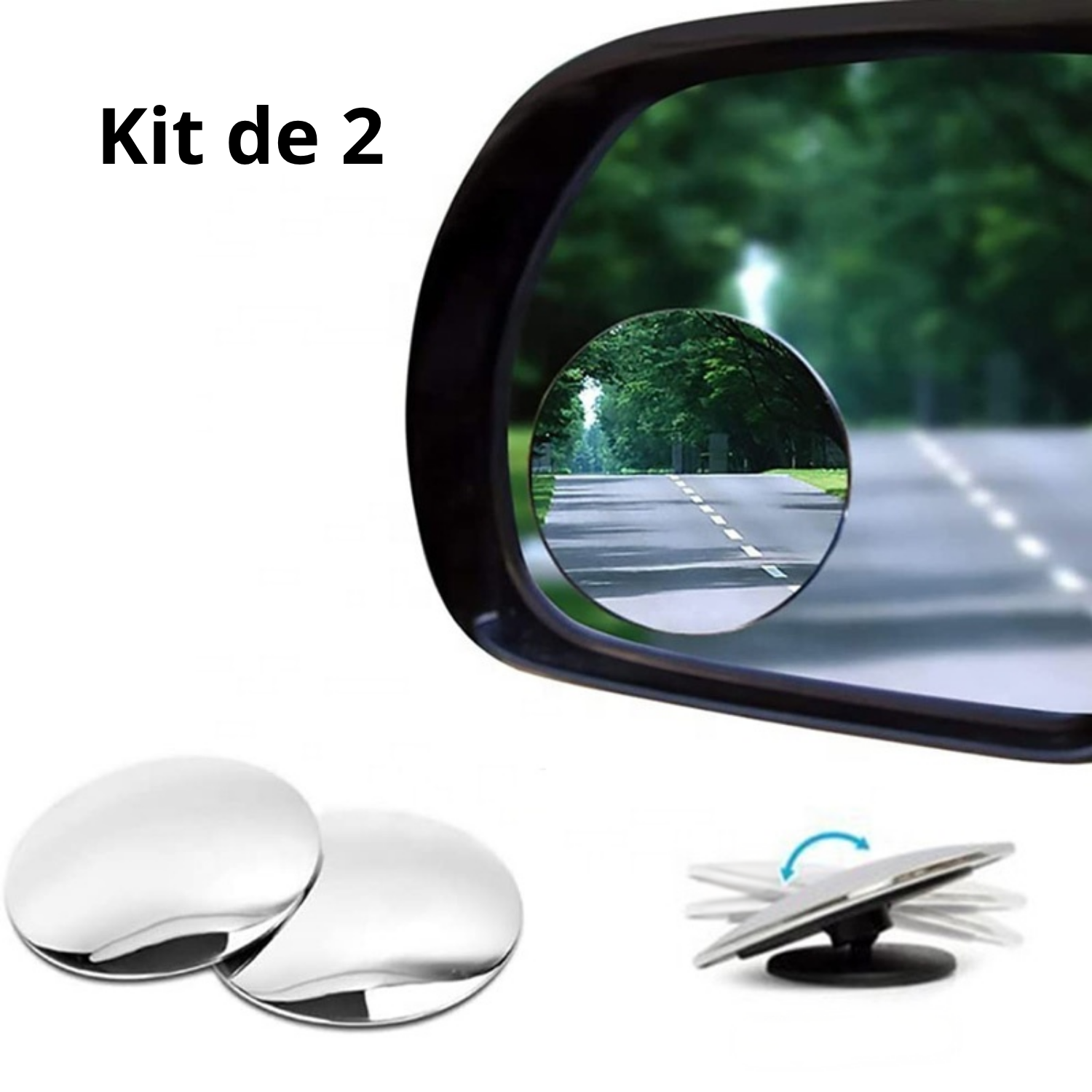 Kit de 2 miroirs à angles morts rétro-viseurs