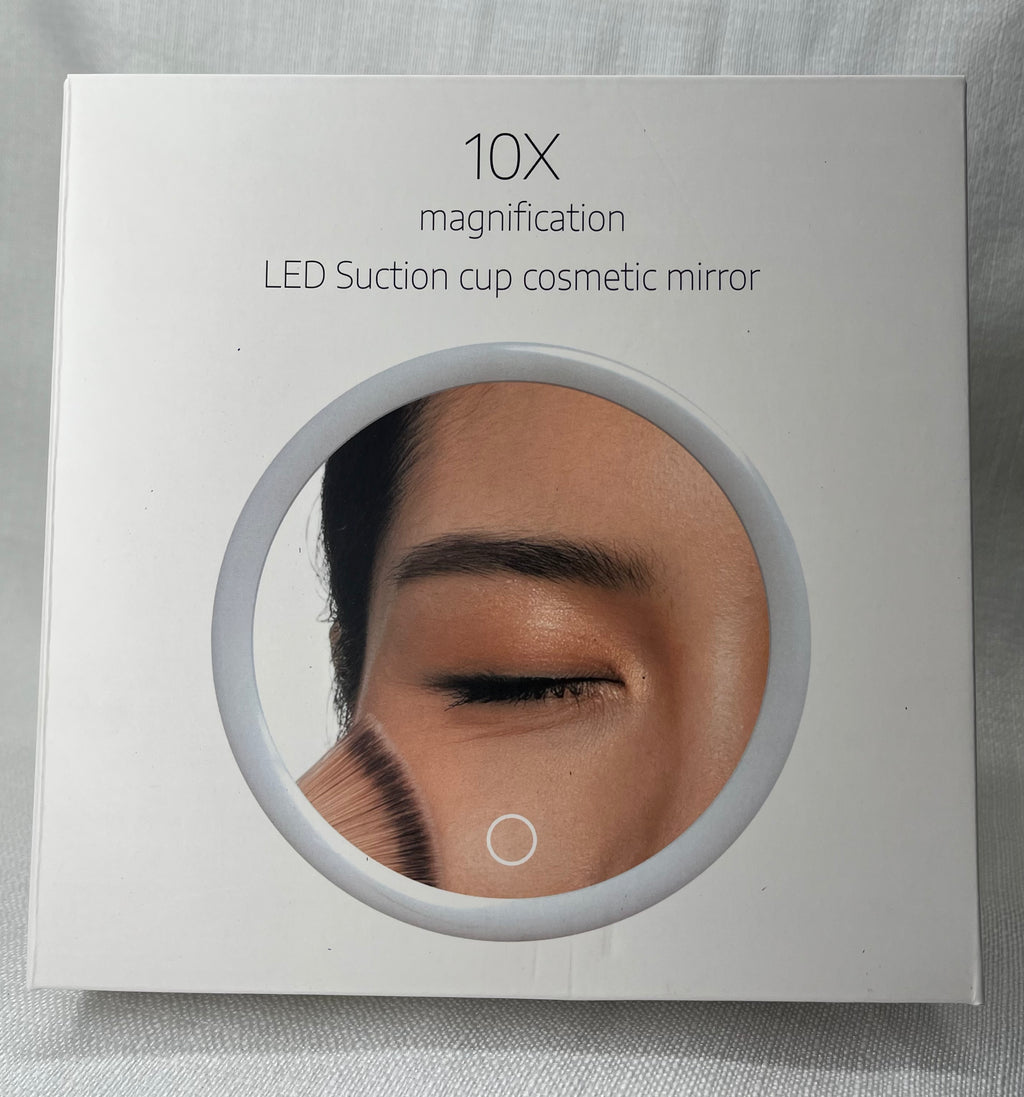 Miroir skincare x10 avec anneau lumineux